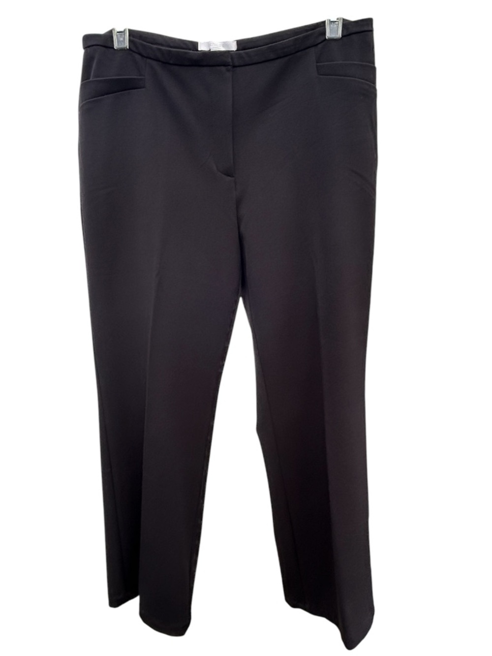 Chico's Straight Leg Black Trouser 2.5 short (US size 14) Zip Fly Slant Pocket